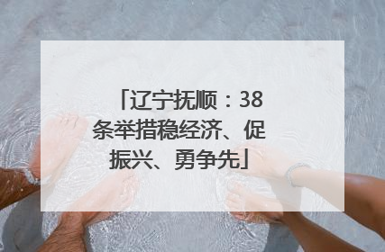辽宁抚顺：38条举措稳经济、促振兴、勇争先